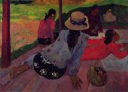 Paul Gauguin Afternoon Rest, Siesta oil painting artist